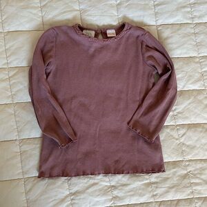 Zara Ribbed Purple Kids Long Sleeve Top